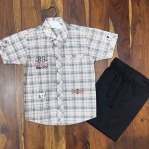 Cotton Checked Shirt & Trouser