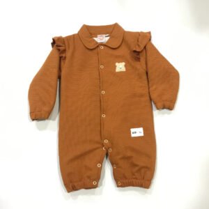 Ruffled Shoulder Bear Romper