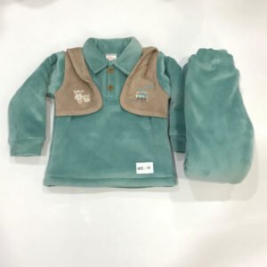 Velvety fabric Polo Set