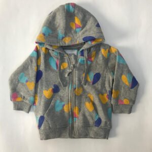 Color-Block Hearts Full-Zip Hoodie