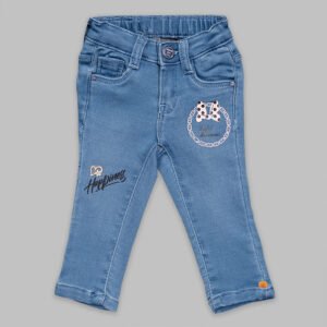 Girls Jeans with Butterfly Print