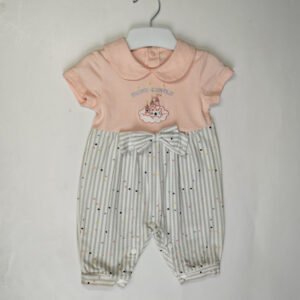 Baby Girls' Romper or Jumpsuit with Peter Pan Collar