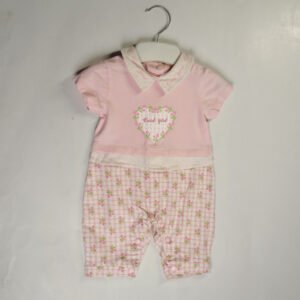 Girls Pink Printed Short Sleeve Dress