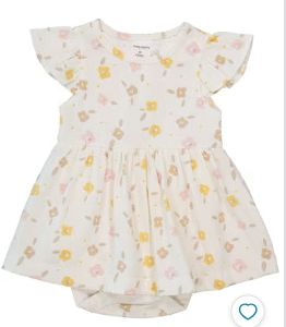 Yellow Pink Flower Frock