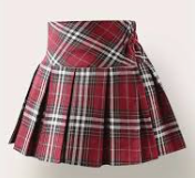 Red Checked Skirts