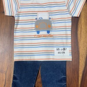 Tri-colour lines T-Shirt&Trouser