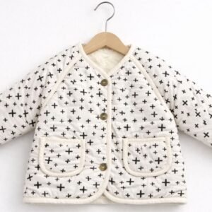 Button-front quilted jacket